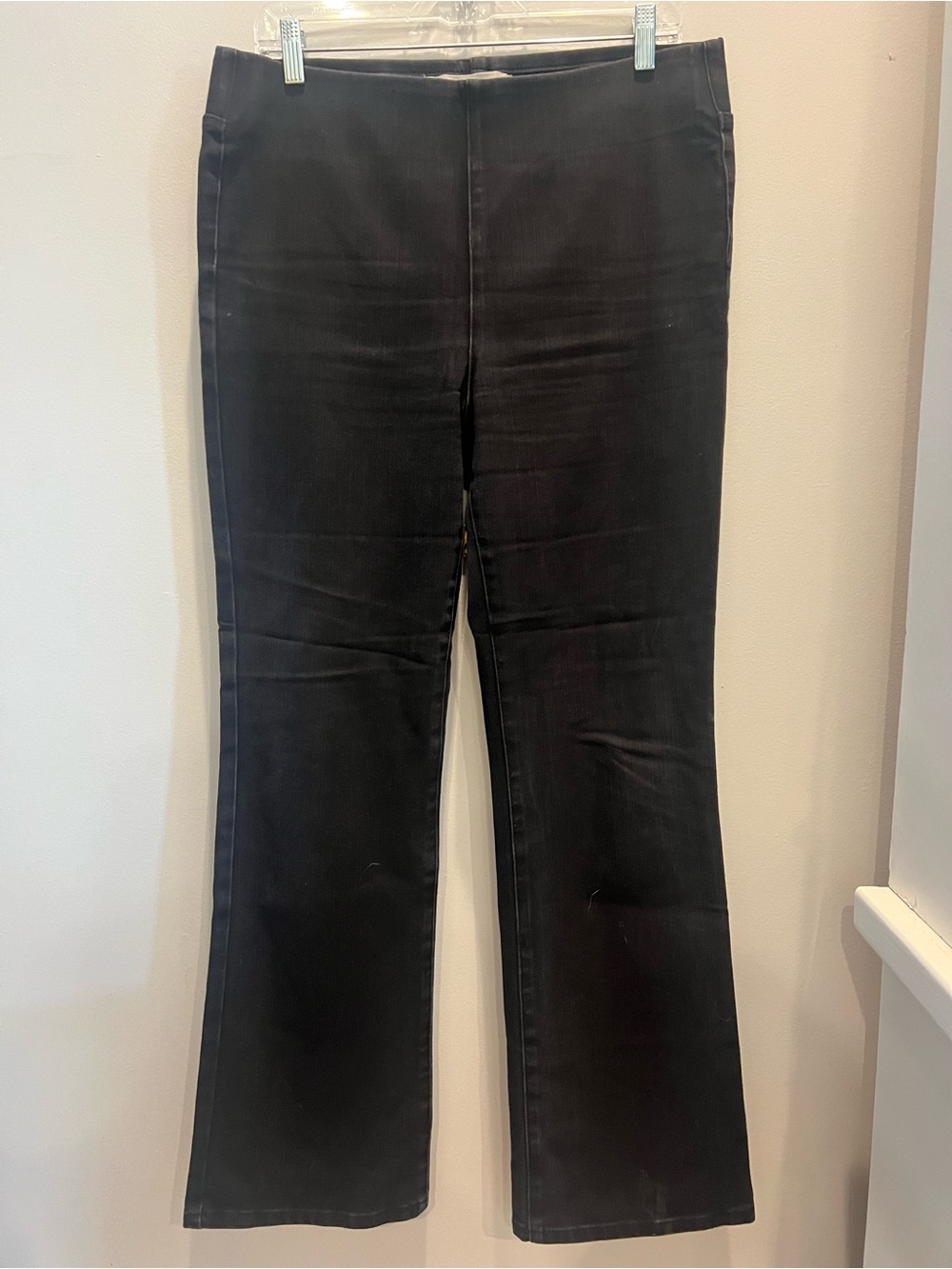 Soft Surroundings Black Wide-Leg Flare Jeans
